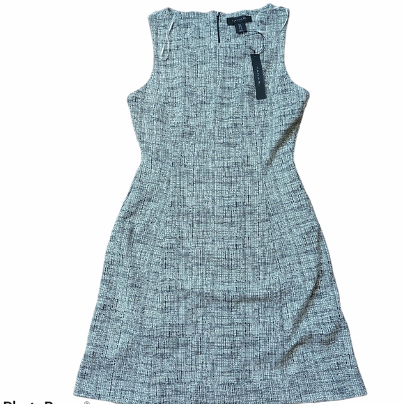 Tahari white and black shift dress Office Classic - Picture 1 of 6